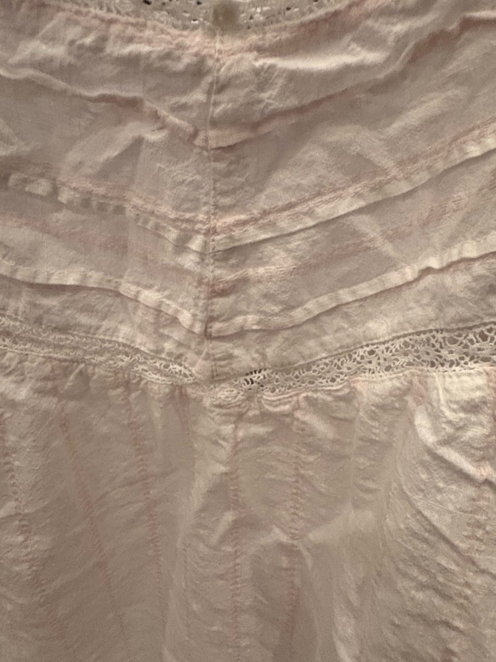Shabby Chic White Eyelet Tiered Maxi Dress with Ruffle Straps - Picture 3 of 5